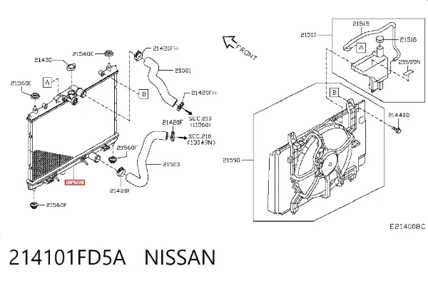 Радіатор 214101FD5A Nissan/Infiniti