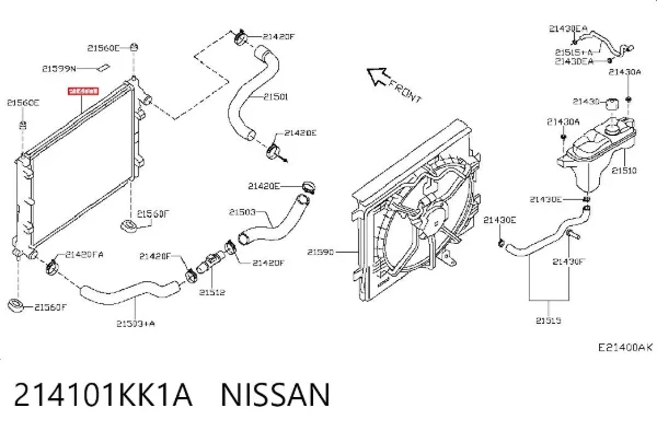 Радіатор 214101KK1A Nissan/Infiniti
