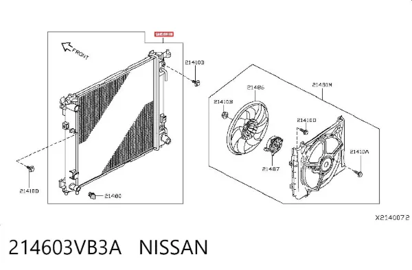 Радіатор 214603VB3A Nissan/Infiniti