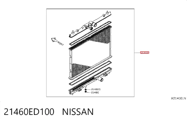 Радіатор 21460ED100 Nissan/Infiniti
