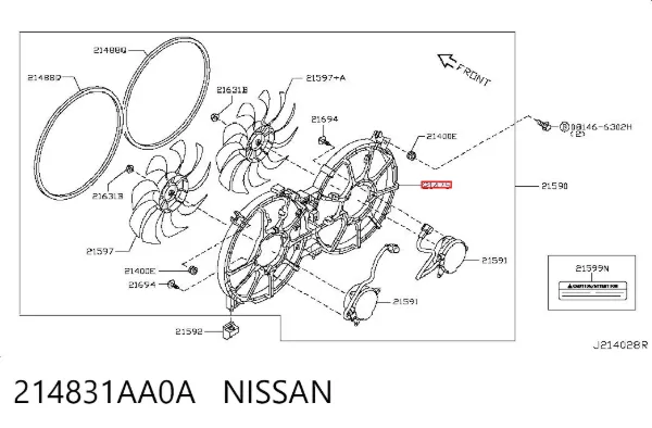 Дифузор (кожух) радіатора охолодження Nissan Murano Z51