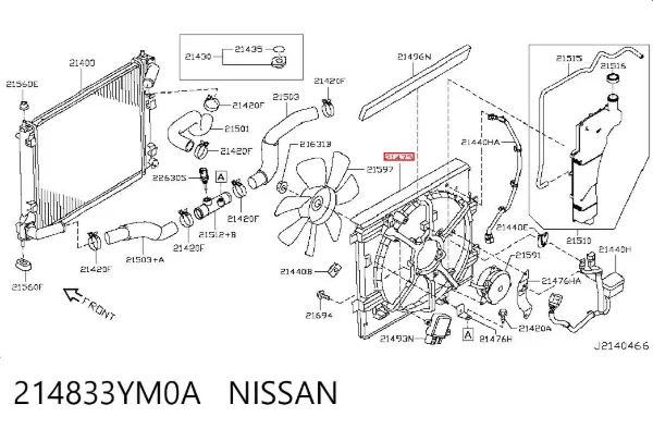 Дифузор (кожух) радіатора охолодження Nissan JUKE NMUK