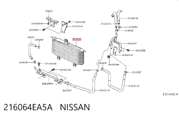 Радіатор охолодження, АКПП 216064EA5A Nissan/Infiniti