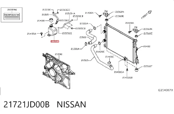 Бачок системи охолодження Nissan Qashqai I