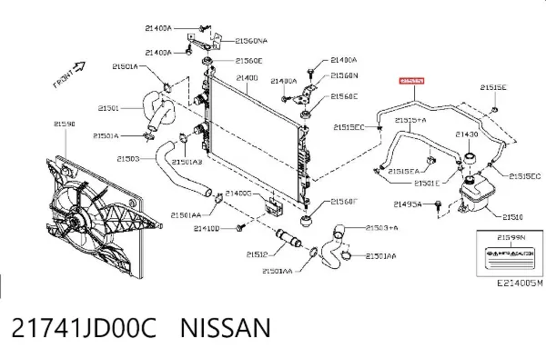  21741JD00C Nissan/Infiniti
