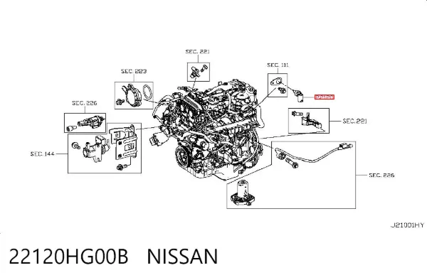 Датчик температури охолоджуючої рідини 22120HG00B Nissan/Infiniti