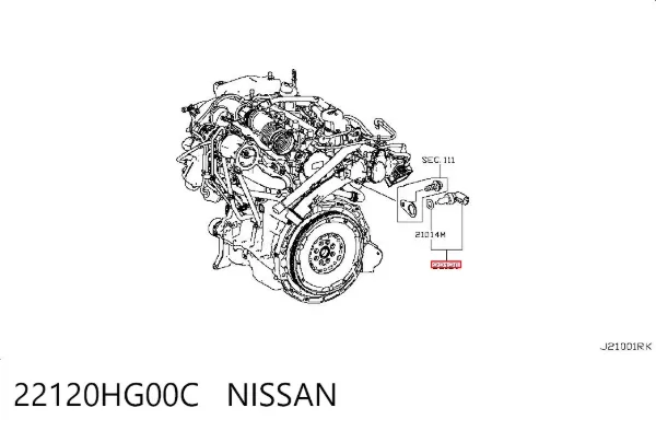Датчик температури охолоджуючої рідини 22120HG00C Nissan/Infiniti
