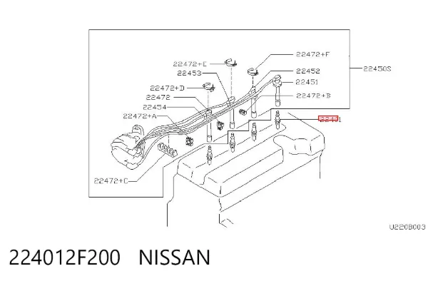 Свічки запалювання 224012F200 Nissan/Infiniti