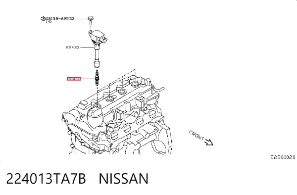 Свічки запалювання 224013TA7B Nissan/Infiniti