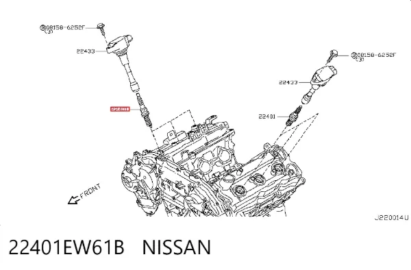 Свічки запалювання 22401EW61B Nissan/Infiniti