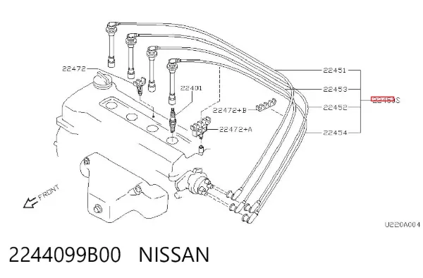Високовольтні дроти 2244099B00 Nissan/Infiniti