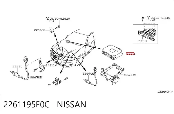 Електронний блок керування двигуном 2261195F0C Nissan/Infiniti