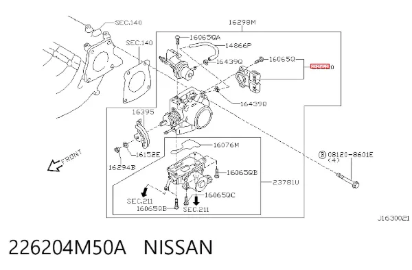 Потенціометр 226204M50A Nissan/Infiniti