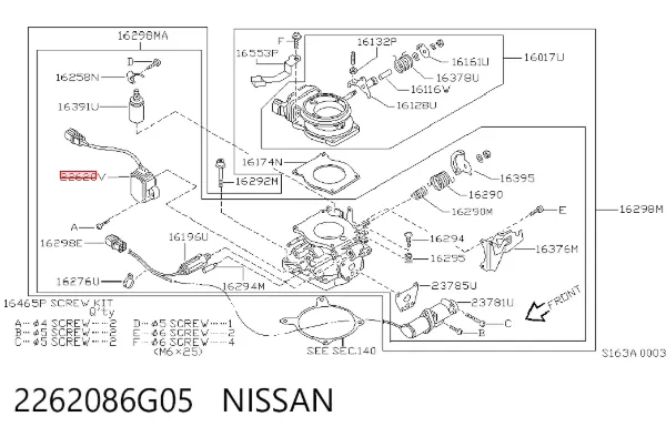  2262086G05 Nissan/Infiniti