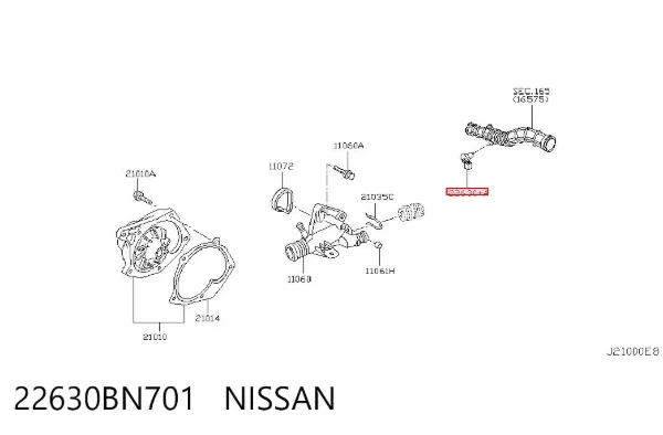 Датчик температури впускного повітря 22630BN701 Nissan/Infiniti