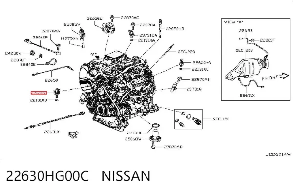 Датчик температури впускного повітря 22630HG00C Nissan/Infiniti
