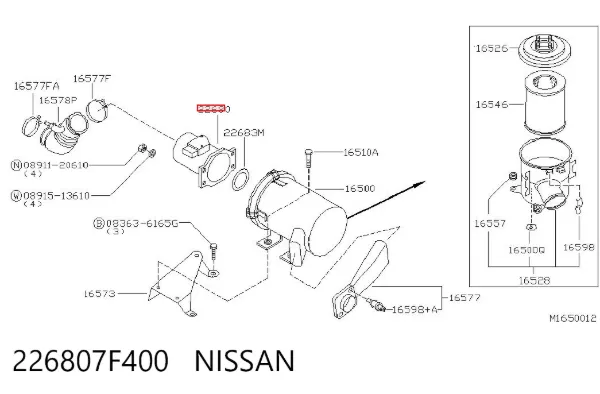 ДМРВ 226807F400 Nissan/Infiniti