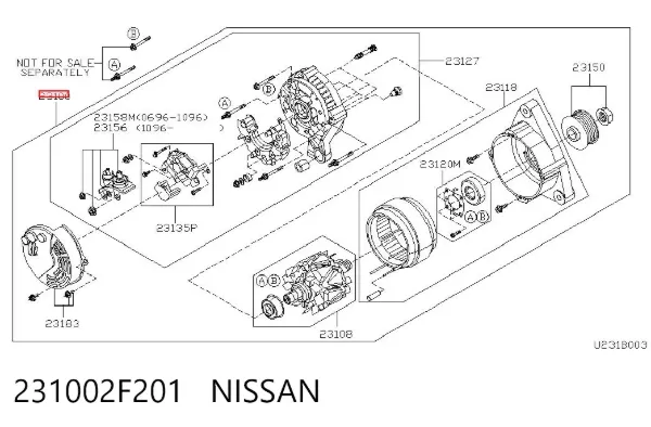 Генератор 231002F201 Nissan/Infiniti