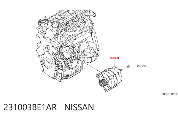 Генератор 231003BE1AR Nissan/Infiniti