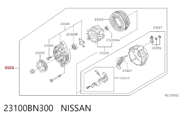 Генератор 23100BN300 Nissan/Infiniti