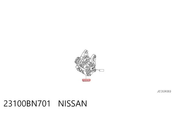 Генератор 23100BN701 Nissan/Infiniti