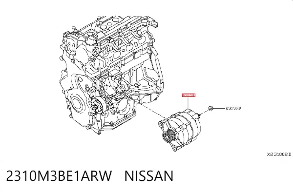 Генератор 2310M3BE1ARW Nissan/Infiniti