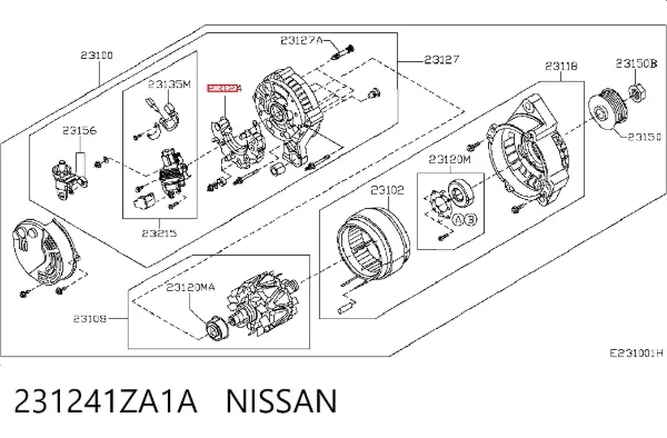 Діодний міст Nissan Qashqai I