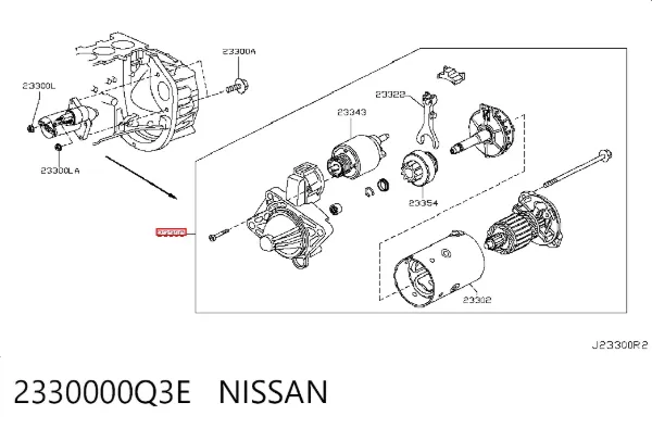 Стартер 2330000Q3E Nissan/Infiniti