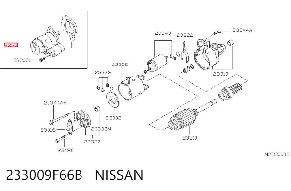 Стартер 233009F66B Nissan/Infiniti