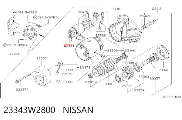 Втягуюче реле стартера Nissan Patrol Y61