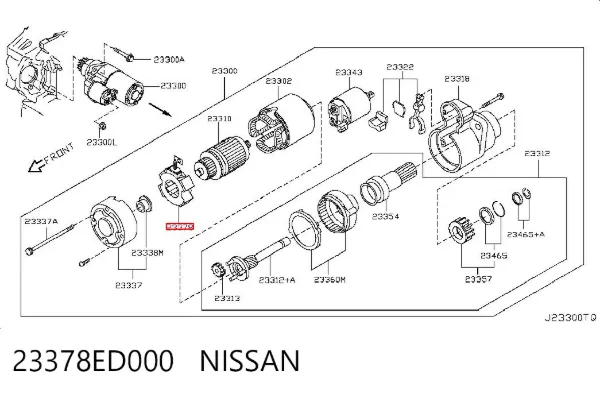 Щеткодеpжатель стартера 23378ED000 Nissan/Infiniti