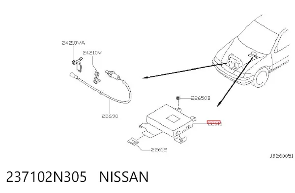 Електронний блок керування двигуном 237102N305 Nissan/Infiniti