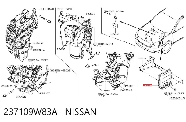Електронний блок керування двигуном Nissan Teana J31
