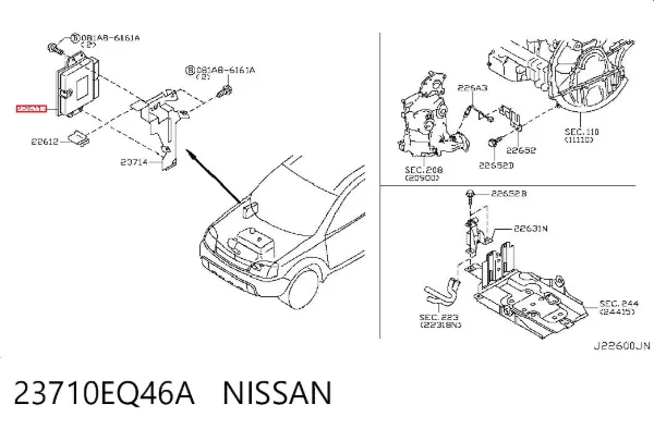 Електронний блок керування двигуном 23710EQ46A Nissan/Infiniti