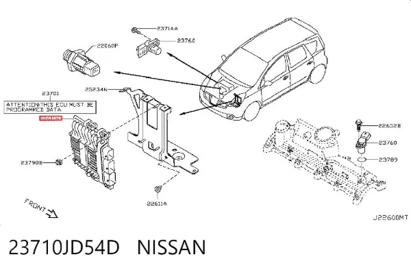 Електронний блок керування двигуном 23710JD54D Nissan/Infiniti