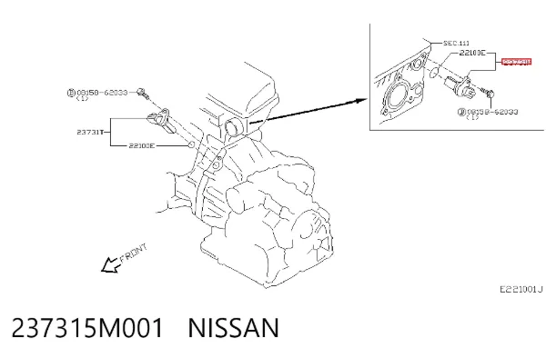 Датчик распредвалу 237315M001 Nissan/Infiniti