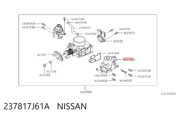 Датчик холостого ходу 237817J61A Nissan/Infiniti