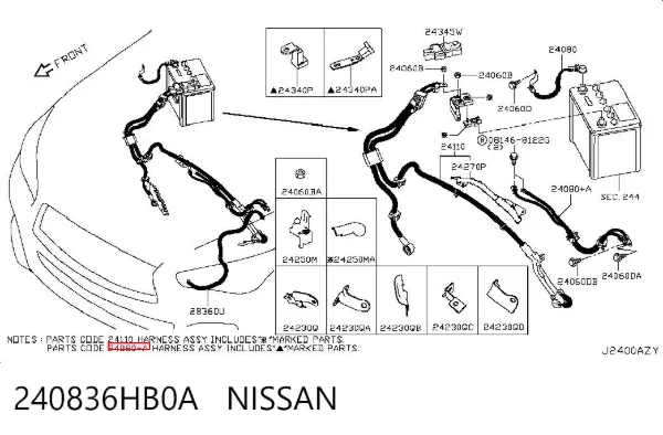  240836HB0A Nissan/Infiniti