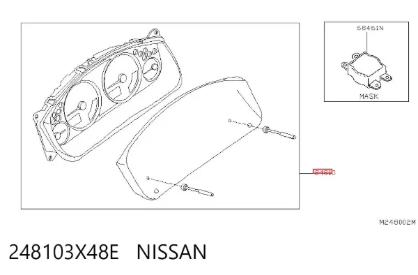 Приладова дошка-щиток приладів 248103X48E Nissan/Infiniti
