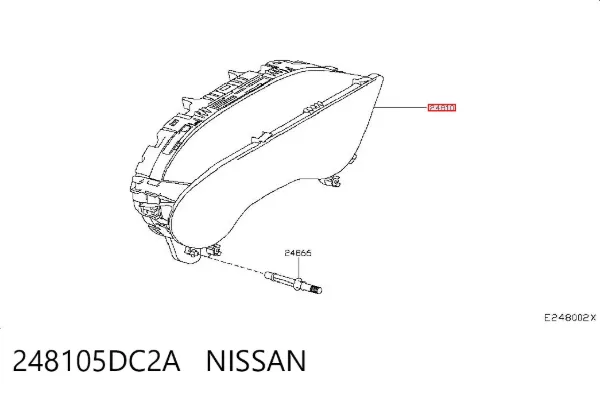 Приладова дошка-щиток приладів 248105DC2A Nissan/Infiniti
