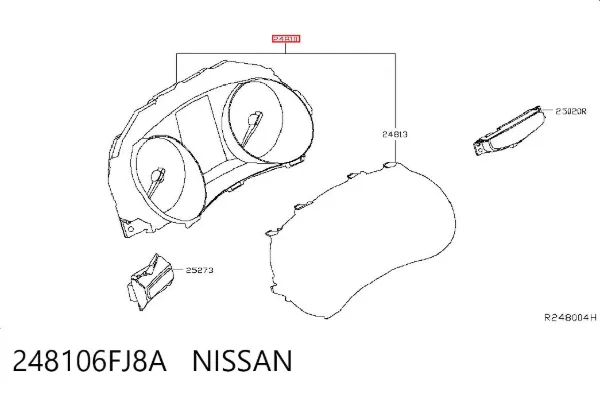 Приладова дошка-щиток приладів 248106FJ8A Nissan/Infiniti