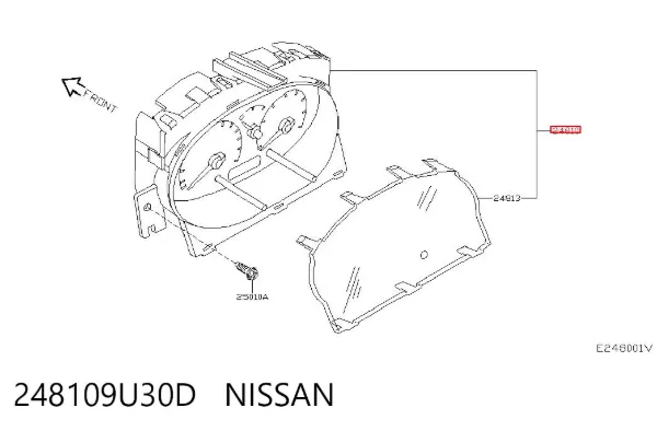Приладова дошка-щиток приладів 248109U30D Nissan/Infiniti