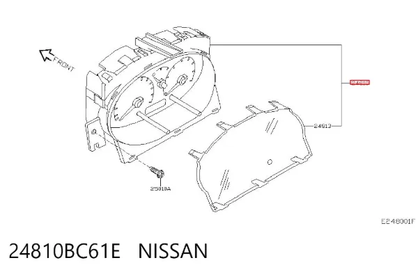 Приладова дошка-щиток приладів 24810BC61E Nissan/Infiniti