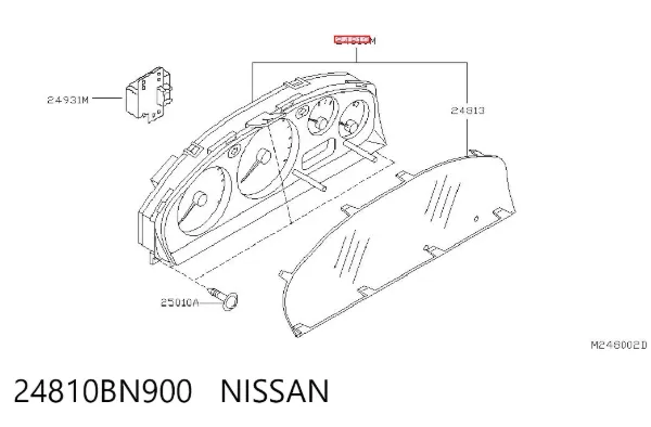Приладова дошка-щиток приладів 24810BN900 Nissan/Infiniti