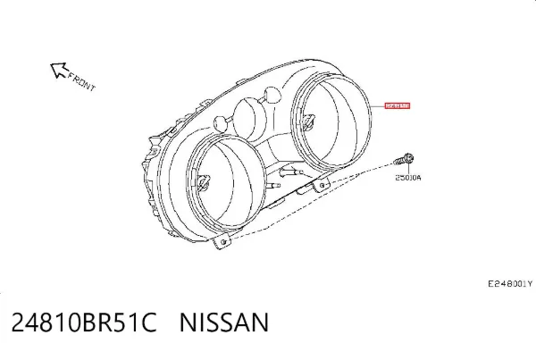 Приладова дошка-щиток приладів 24810BR51C Nissan/Infiniti