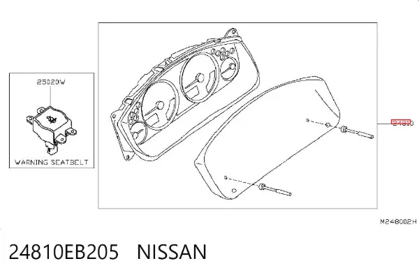 Приладова дошка-щиток приладів 24810EB205 Nissan/Infiniti