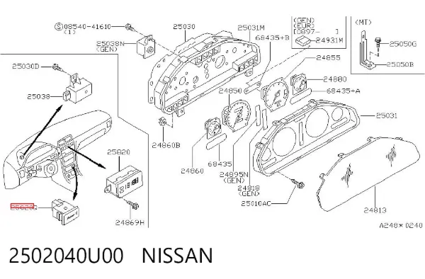  2502040U00 Nissan/Infiniti