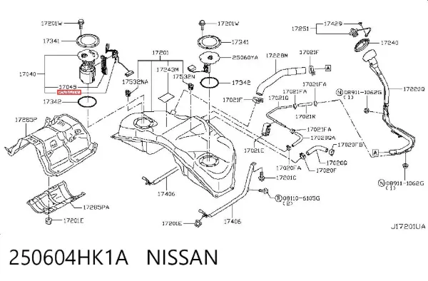 Датчик рівня палива 250604HK1A Nissan/Infiniti