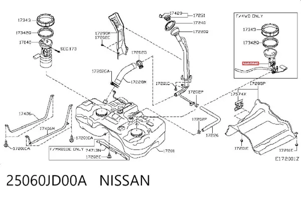 Датчик рівня палива Nissan Qashqai I
