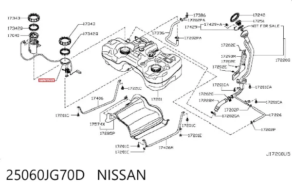 Датчик рівня палива 25060JG70D Nissan/Infiniti